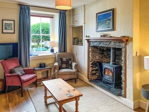 Living area - Glyn Terrace Cottage (Borth Y Gest Nr Porthamdog)