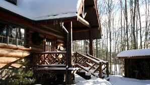 Exterior - Beautiful Log Cabin with Jacuzzi Bathtub in the heart of Adirondack State Park (Saranac Lake)