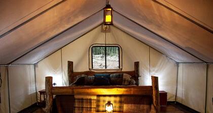 Rustic Safari Tent for a Unique Glamping Experience near Gore Mountain, New York