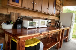 Fridge, microwave, coffee/tea maker, cookware/dishes/utensils - Refurbished Campervan Rental Perfect for Glamping in Missouri (Saint Clair)