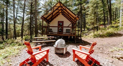 Glamping Safari Tent for Romantic Escapes to the Minnesota Forest