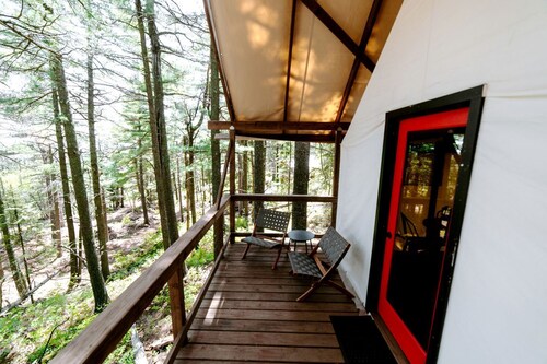 Glamping Safari Tent for Romantic Escapes to the Minnesota Forest