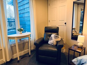 Televisión, chimenea y libros