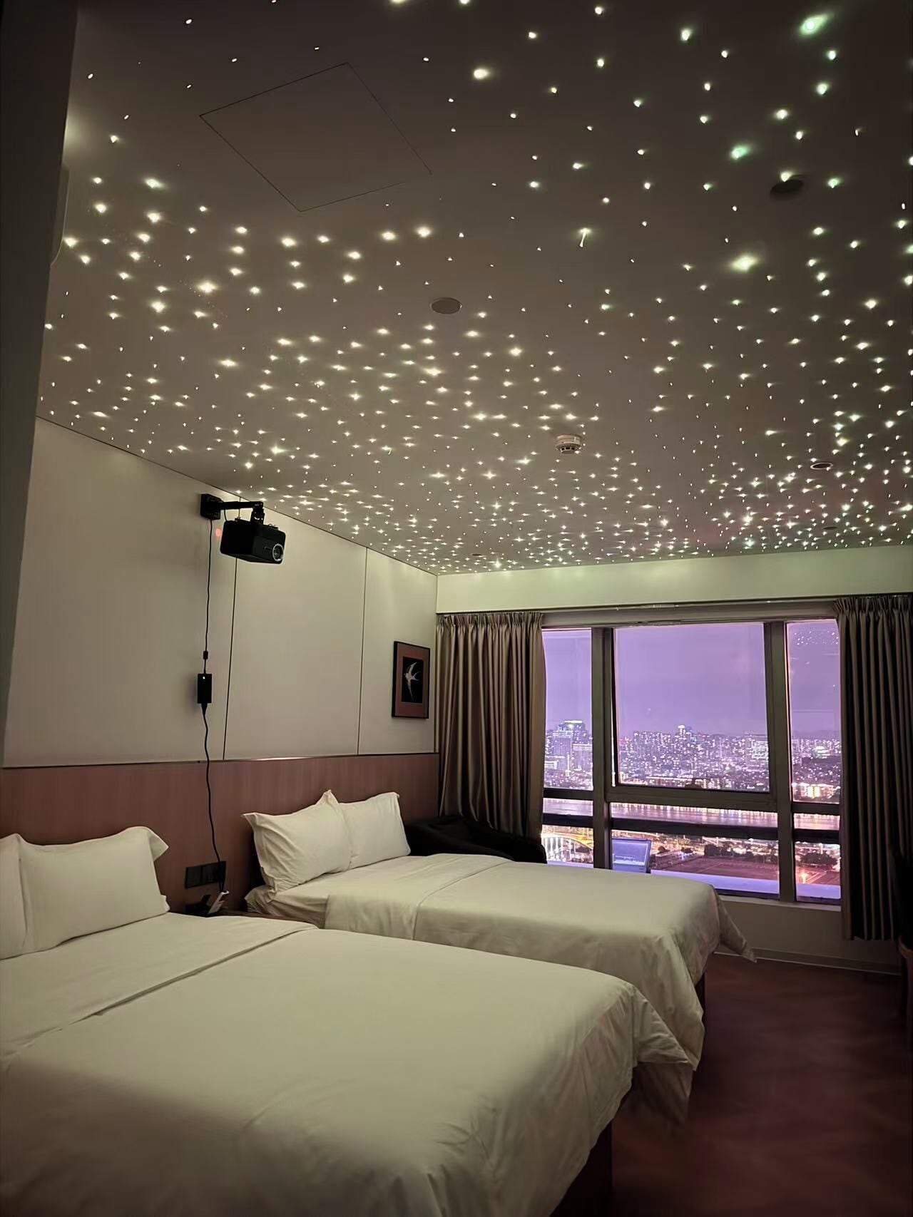 Chambre Deluxe avec lits jumeaux, 2 lits doubles, service de ménage, vue ville