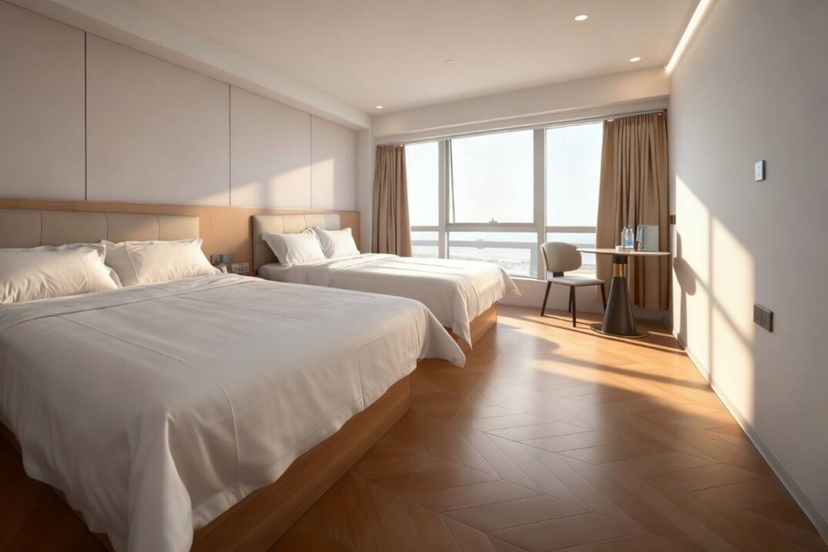 Kamar Twin Deluks, 2 Tempat Tidur Double, Pembersihan Kamar, pemandangan kota