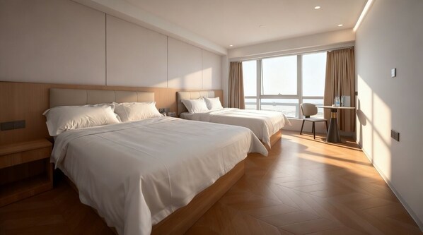 Deluxe Twin Room, 2 Double Beds, Housekeeping, City View - Pace Hotel Apartment-Pazhou Station (Guangzhou)