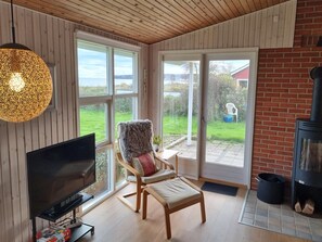 Télévision, cheminée