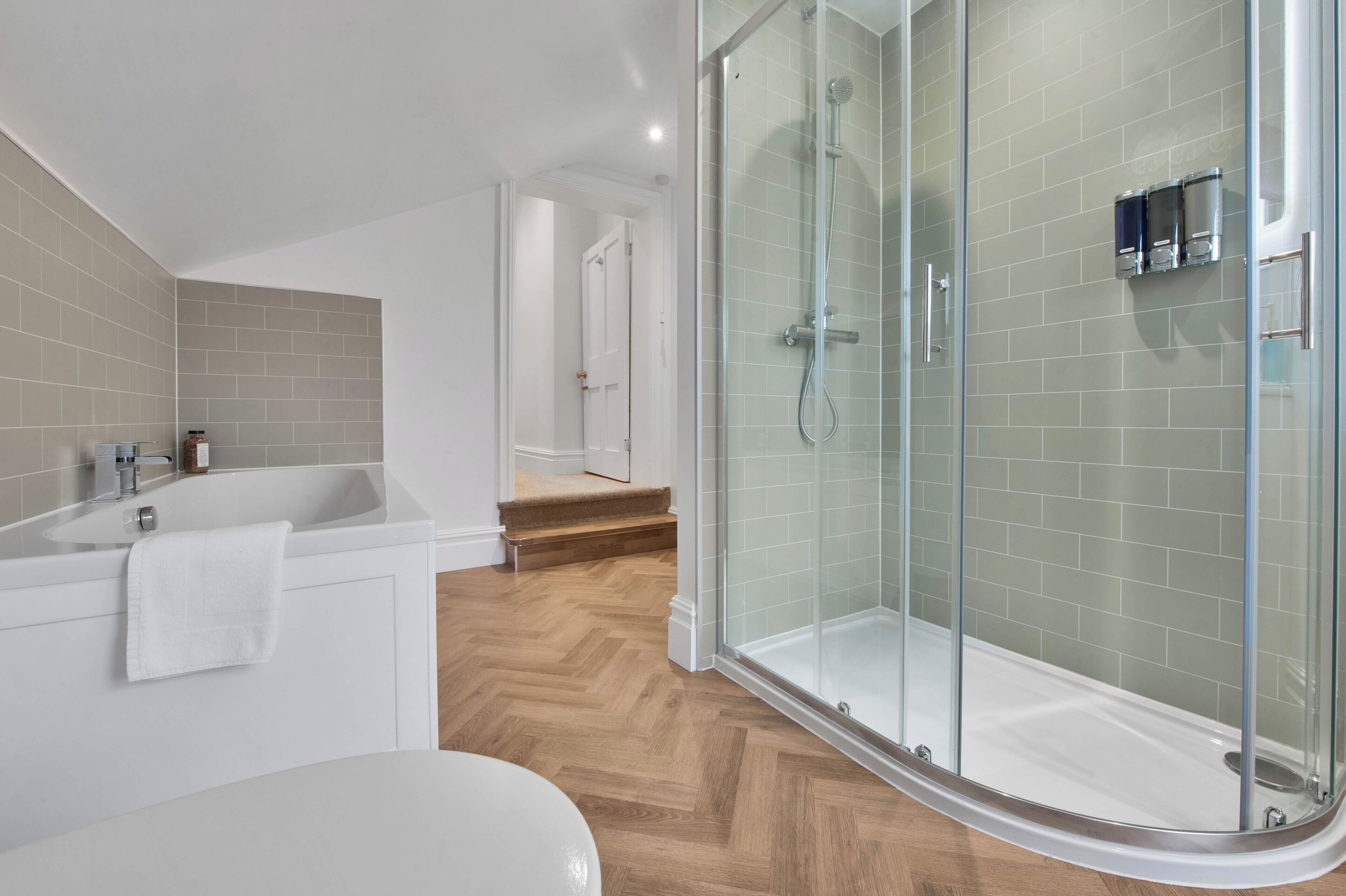 Shower, hair dryer