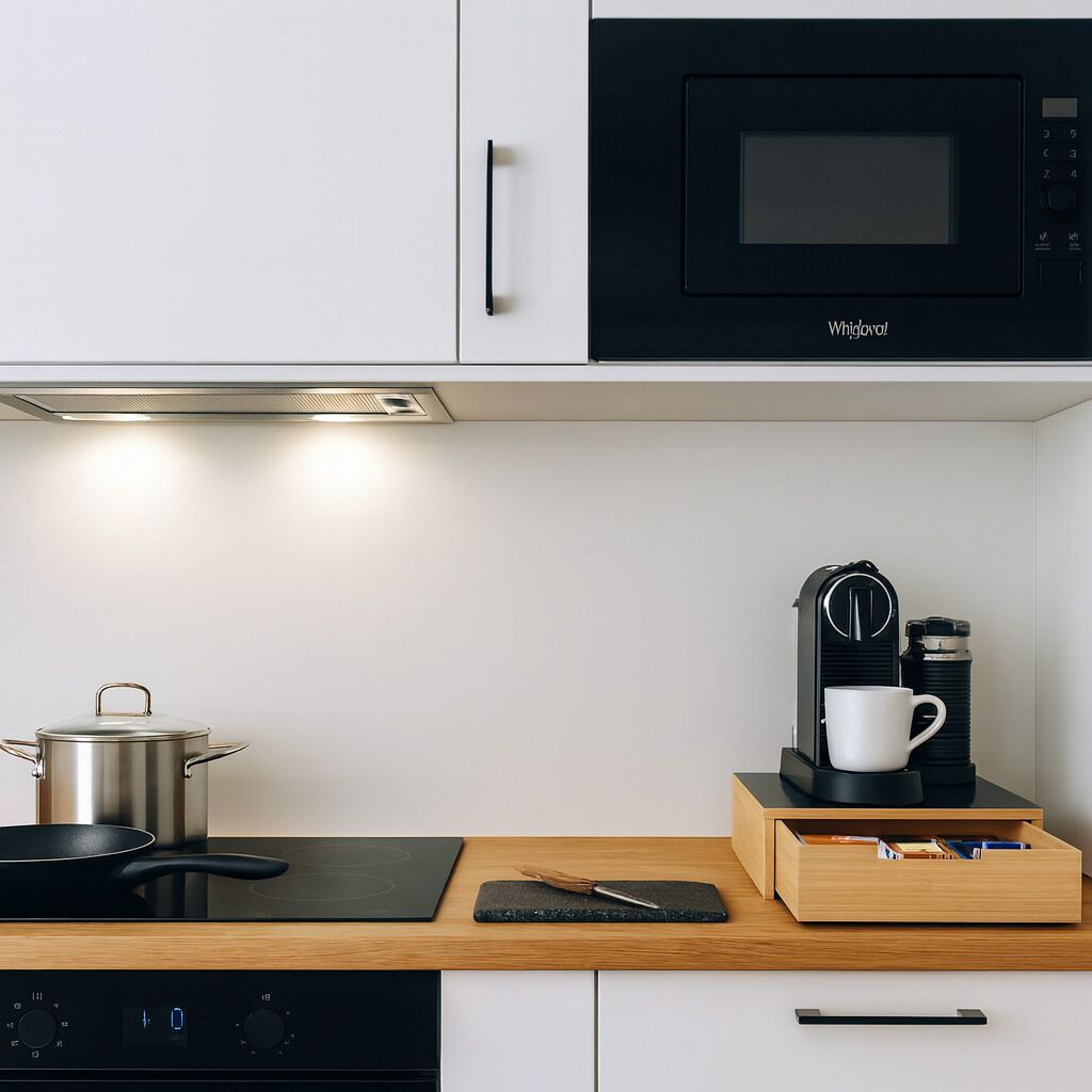 Mikrowelle, Ofen, Herdplatte, Geschirrspüler