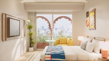 In-room safe, desk, blackout curtains, soundproofing