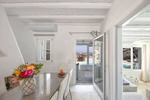 Dining - My Rental Homes - Villa Cassandra, less than 2 km from the beach with pool (Mykonos)