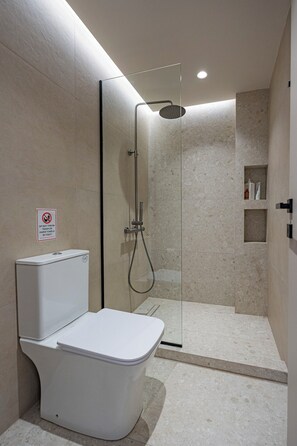 Secadora de cabello, toallas, papel de baño 