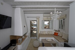 Fernseher, Kamin