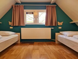 Chalé | 2 quartos, roupa de cama