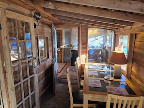Cabin, 2 Bedrooms, Smoking, Balcony | Dining - Luxury Welsh Wooden Cabin (Corwen)