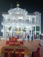 Outdoor banquet area