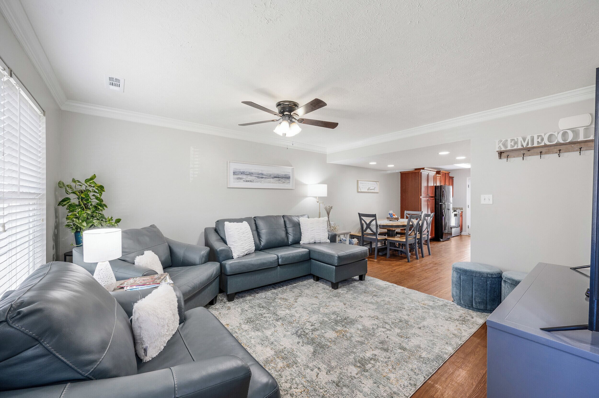 Smart-TV, Bücher, Musikbibliothek, Stereoanlage