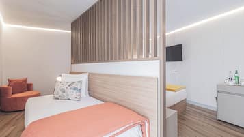 Executive Triple Room, City View | In-room safe, desk, laptop workspace, blackout drapes