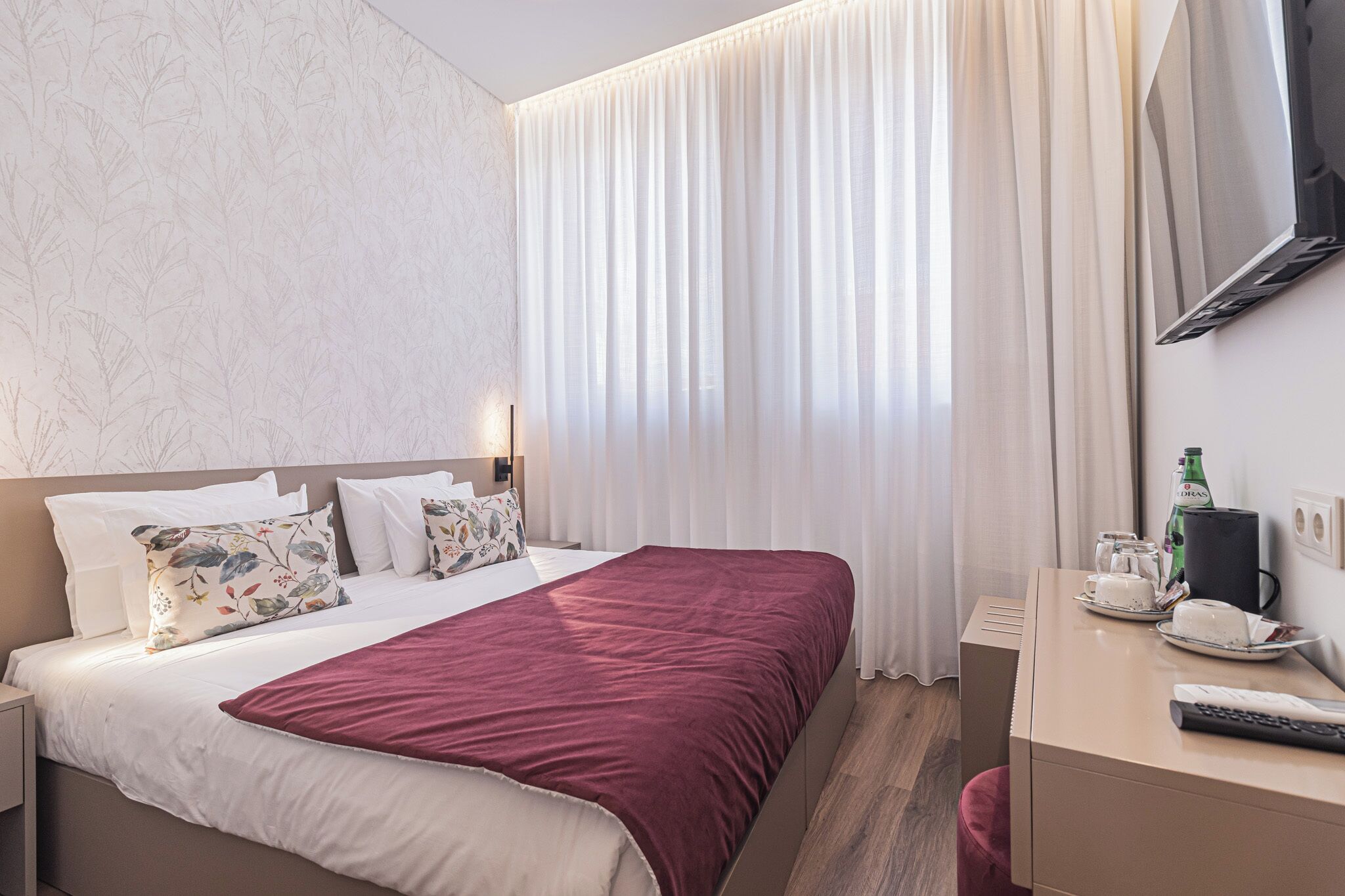 Standard Double Room, City View | In-room safe, desk, laptop workspace, blackout drapes