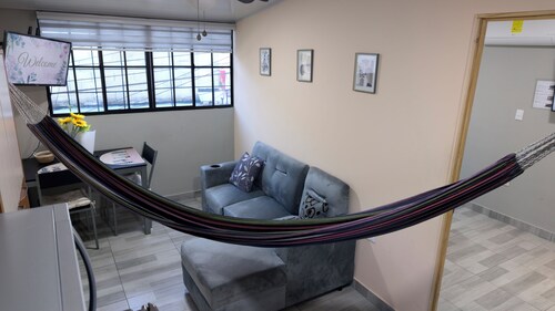 1-bedroom apartment with AC-kitchen, hot water  in San Salvador