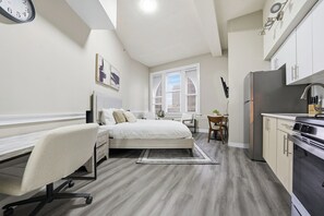 Desk, iron/ironing board, travel cot, free WiFi