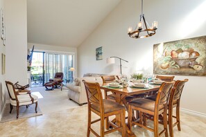 Apartment (2 Bedrooms) | Interior - Mtn View & Fairway-facing Patio: Palm Desert Condo (Palm Desert)