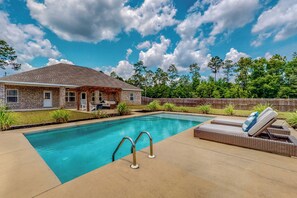 House (4 Bedrooms) | Front of property - 4BR Retreat w/ a Saltwater Pool & Fire Table (Crestview)