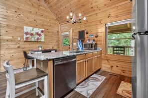 Cabin, 2 Bedrooms | Private kitchen - Manaaki - The Happy Cabin 2 Bedroom Cabin (Sevierville)
