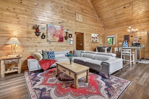 Cabin, 2 Bedrooms | Living area - Manaaki - The Happy Cabin 2 Bedroom Cabin (Sevierville)