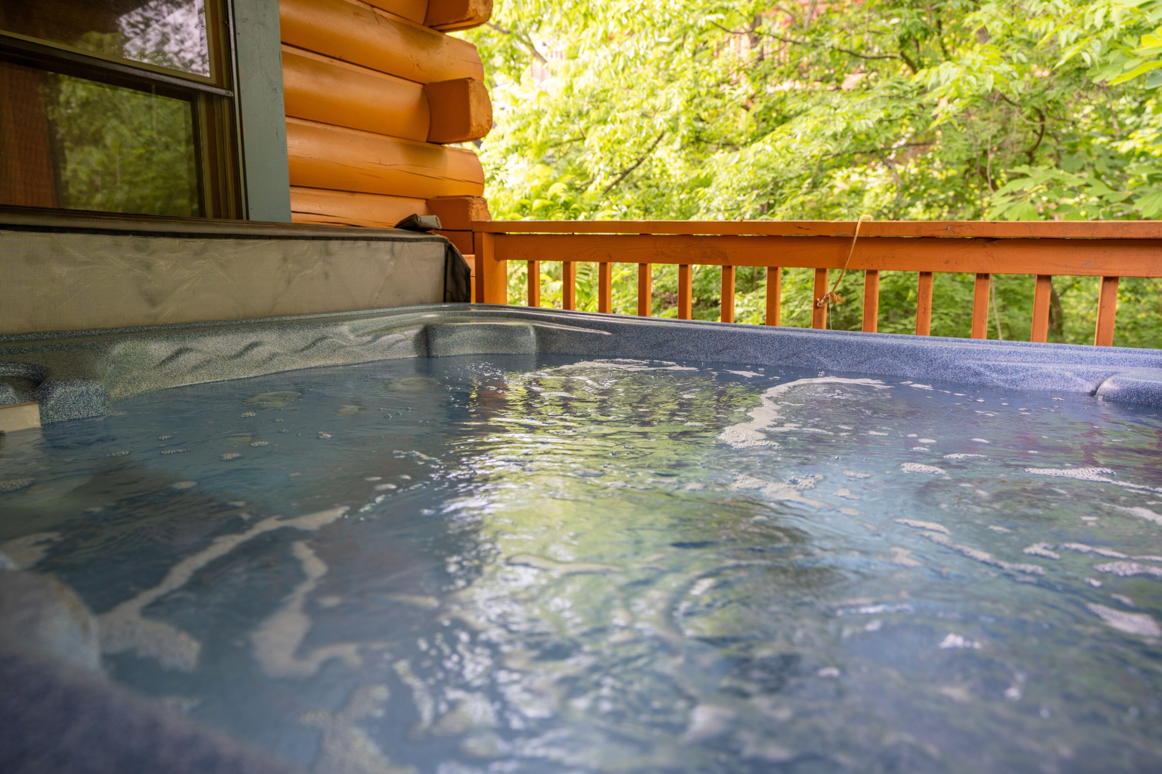 Ferienhütte, 2 Schlafzimmer | Außen-Whirlpool