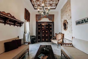 Apartment, 2 Bedrooms, Smoking, Balcony | Living room - Dar El Medina House With Panoramic Terrace (Tunis)