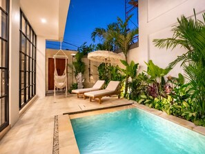 Outdoor pool - 3BR Pool Villa in Berawa • Walk to Cafes & Beach (Bali)
