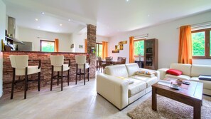 TV, fireplace - Villa Tara with heated pool by Villas Guide (Kras)