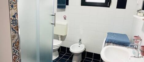 Ducha, secador de pelo, toallas