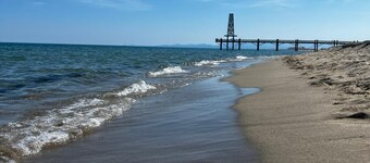 Studio port Leucate, first line beach