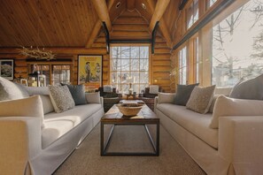 Televisión y chimenea 