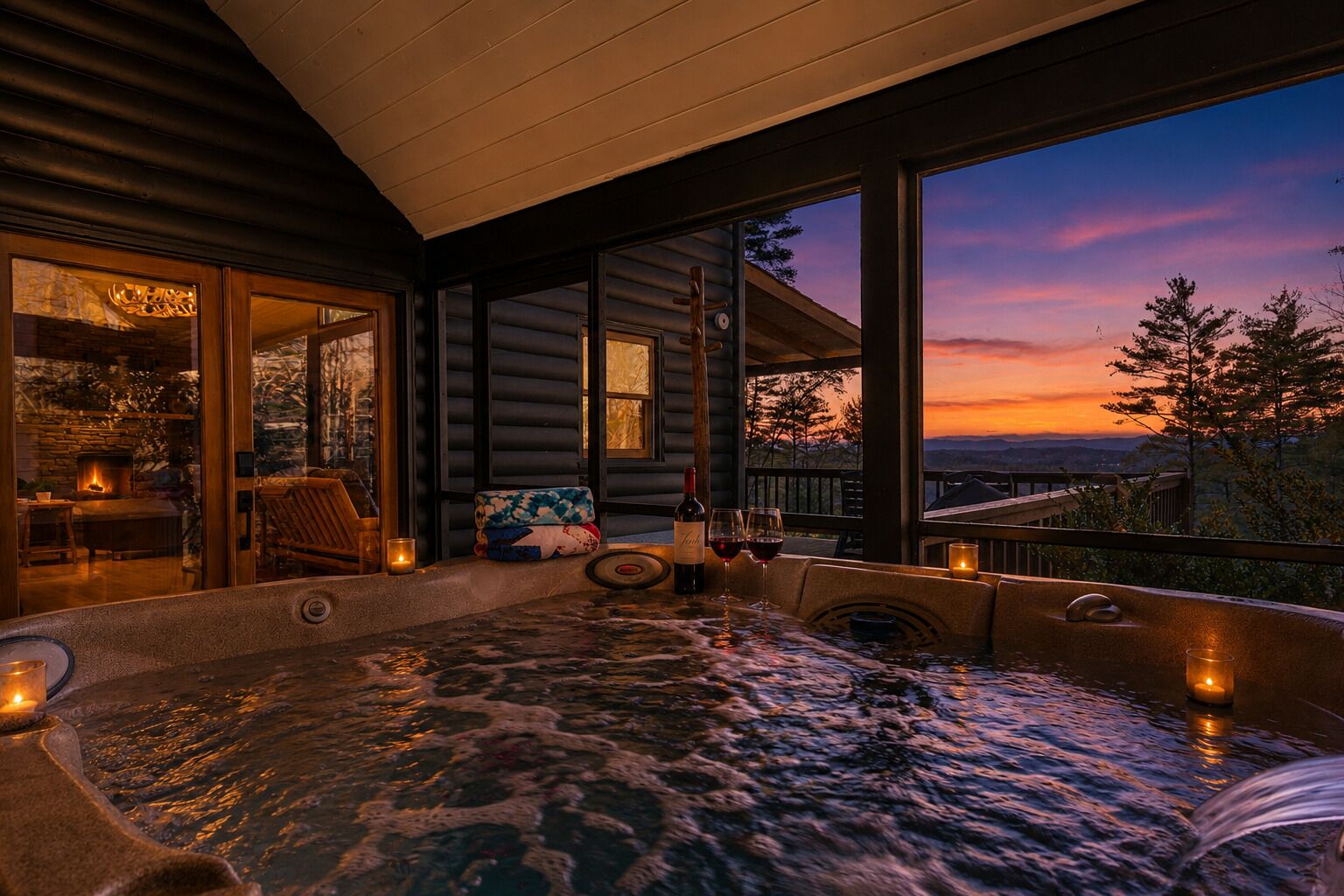 Outdoor spa tub