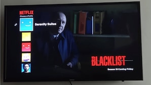A television displaying the Netflix interface with the title "BLACKLIST" and "Season 10 Coming Friday". - Affordable Studio Apartment Near JKIA, Fedha Embakasi. (Nairobi)