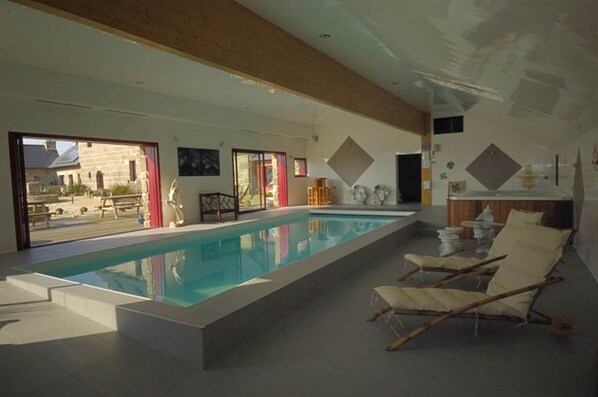Indoor pool, a heated pool