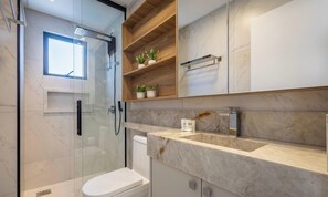 Apartment | Bathroom - Apt w/ Gourmet Balcony 700m From the Beach Bon1101 (Itapema)