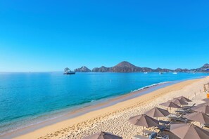 Beach - Beautiful 2-bedroom OCEAN FRONT condo with AC in serene Cabo San Lucas. (Cabo San Lucas)