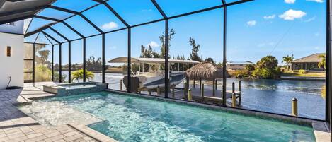 Outdoor pool, a heated pool