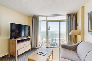 TV, DVD player - Oceanfront condo with private balcony, pools & direct beach access (Myrtle Beach)