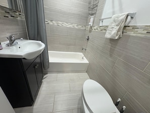 Bathroom - Prime New Year’s location offering views of Times Square from the apartment. (New York)