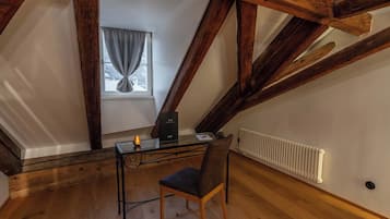 Minibar, in-room safe, desk, laptop workspace