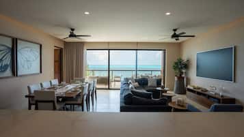 Deluxe Apartment, Balcony, Sea View | In-room safe, blackout curtains, iron/ironing board, free WiFi