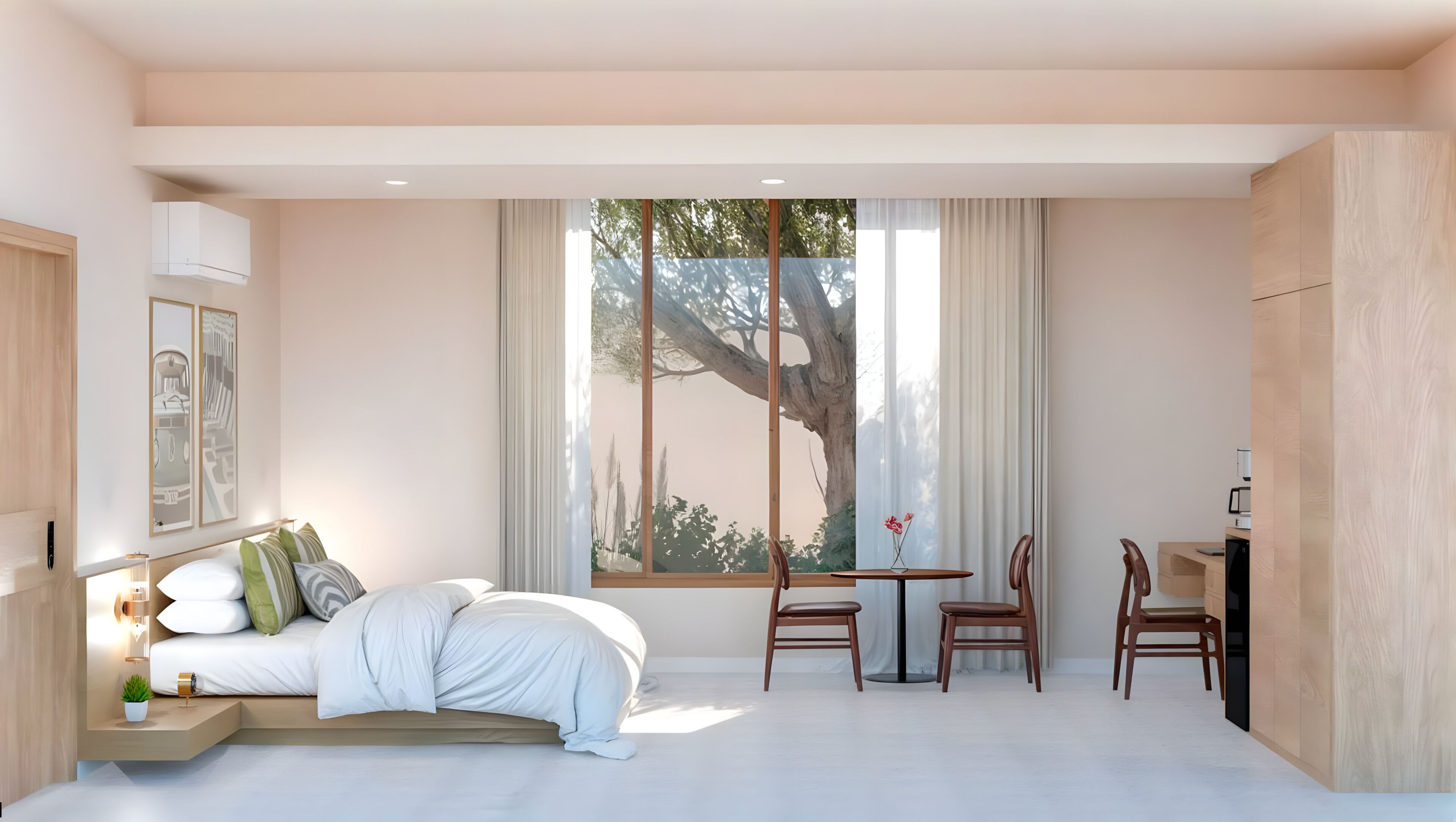 Caja de seguridad en la habitación y cortinas blackout 