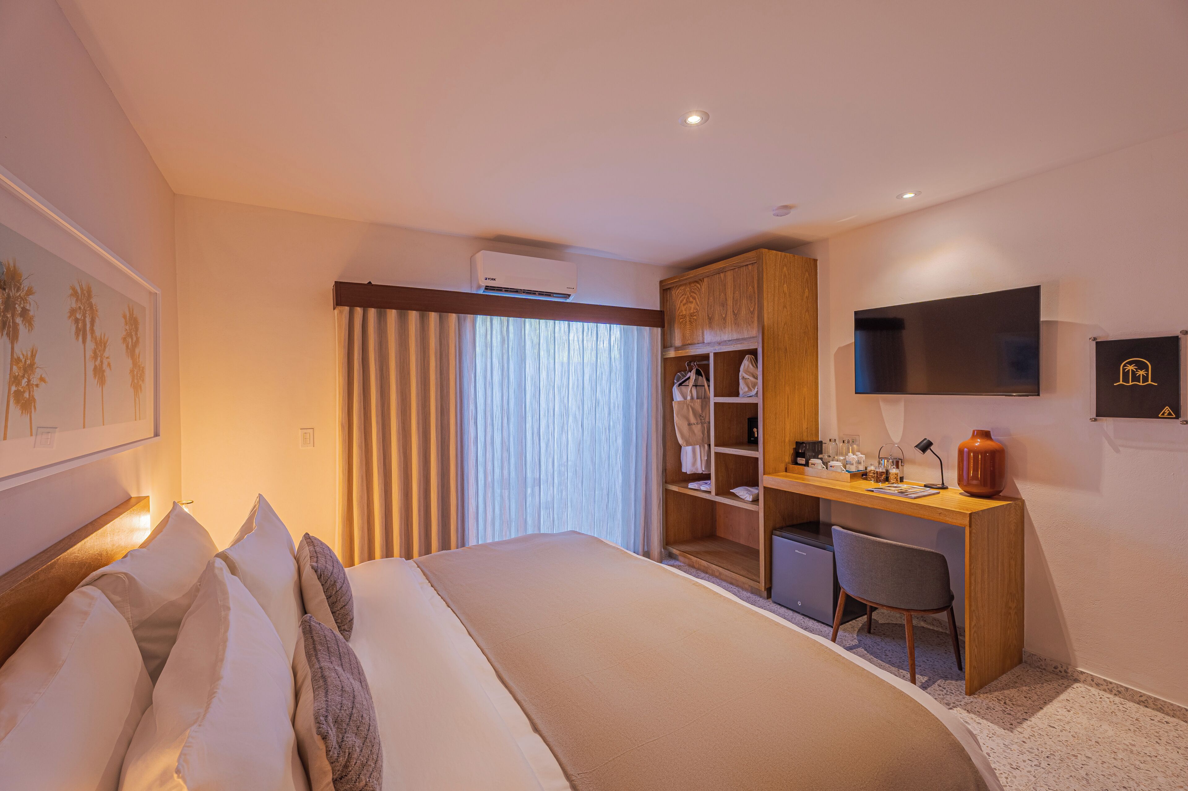 Premium bedding, minibar, in-room safe, desk