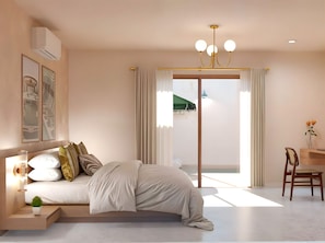 Caja de seguridad en la habitación y cortinas blackout