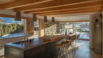 Comfort-Chalet, Balkon, Bergblick | Eigene Küche | Toaster, Hochstuhl